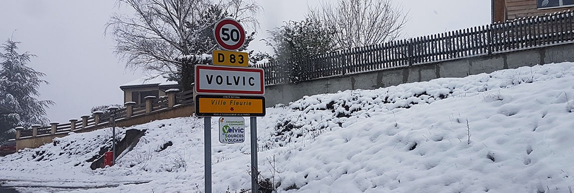 Volvic sous la neige