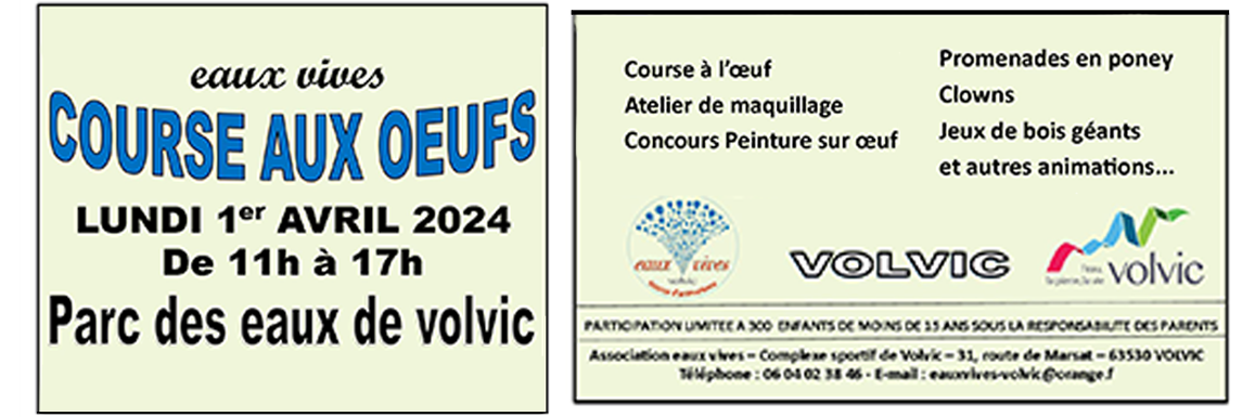 Course aux œufs de l’Association Eaux Vives 1er avril 2024