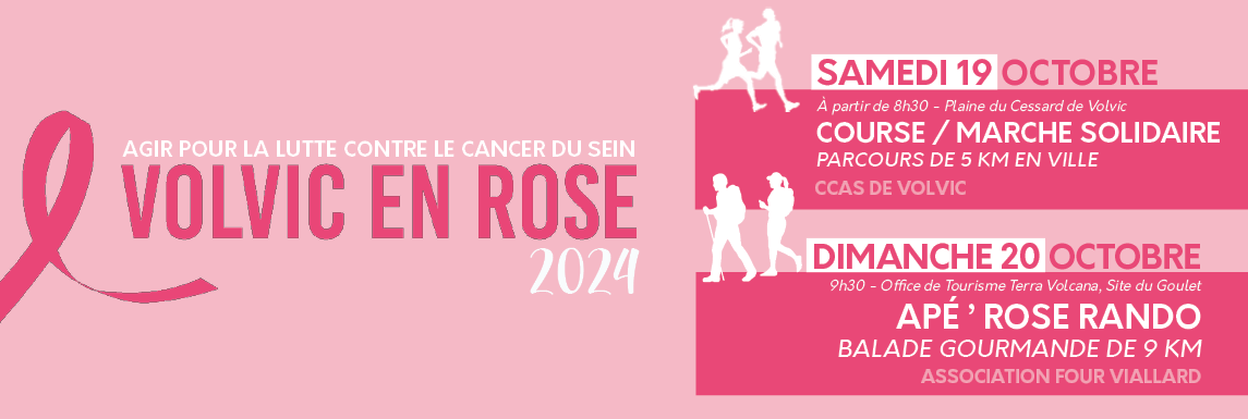 Volvic en Rose 19 et 20 octobre 2024 